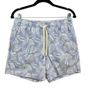 Fair Harbor Bungalow Water Repellent Swim Trunks Tropical Leaf Swim BreezeKnit S